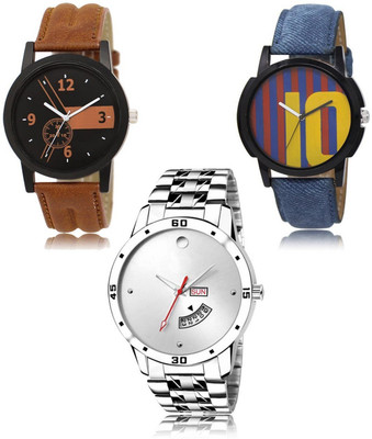 SWIFFIN New latest Designer Combo of 3 Analog Watch  - For Men