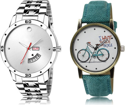 FERRIZZO New Latest Designer Combo of 2 Analog Watch  - For Couple