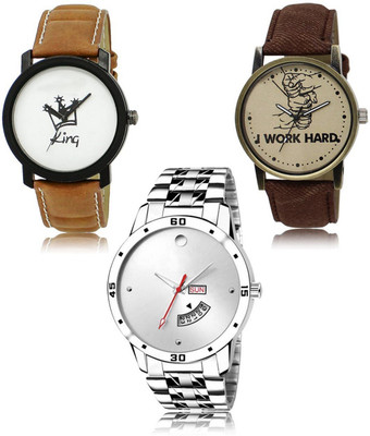 SWIFFIN New latest Designer Combo of 3 Analog Watch  - For Men