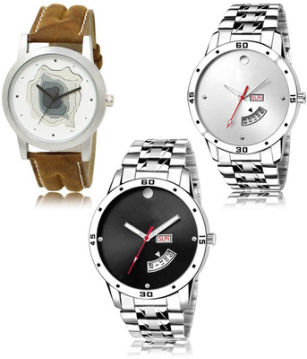 SWIFFIN New latest Designer Combo of 3 Analog Watch  - For Men
