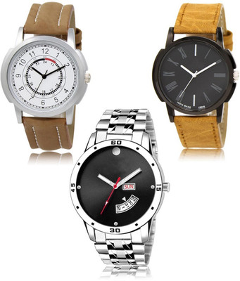 SWIFFIN New latest Designer Combo of 3 Analog Watch  - For Men