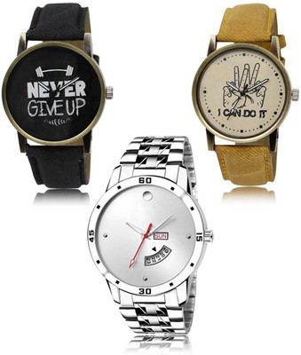 SWIFFIN New latest Designer Combo of 3 Analog Watch  - For Men