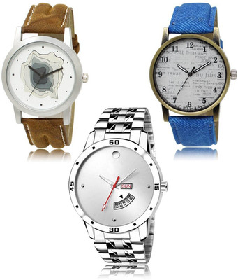 SWIFFIN New latest Designer Combo of 3 Analog Watch  - For Men