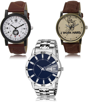 SWIFFIN New latest Designer Combo of 3 Analog Watch  - For Men