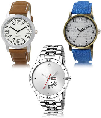 SWIFFIN New latest Designer Combo of 3 Analog Watch  - For Men