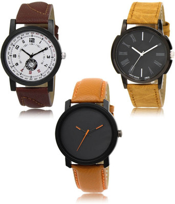 SWIFFIN New latest Designer Combo of 3 Analog Watch  - For Men