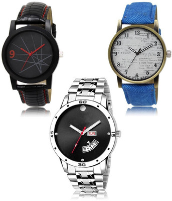 SWIFFIN New latest Designer Combo of 3 Analog Watch  - For Men