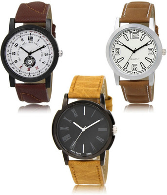 SWIFFIN New latest Designer Combo of 3 Analog Watch  - For Men