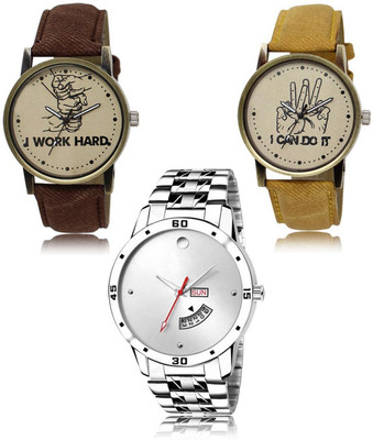 SWIFFIN New latest Designer Combo of 3 Analog Watch  - For Men