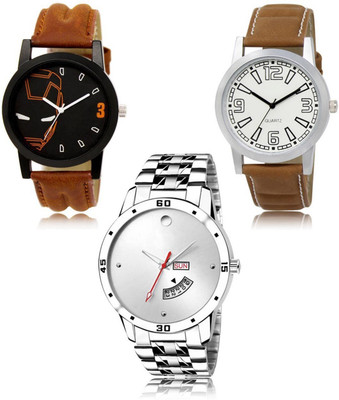 SWIFFIN New latest Designer Combo of 3 Analog Watch  - For Men