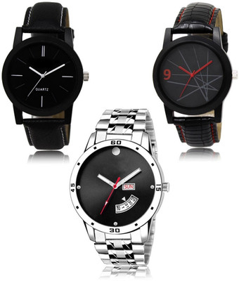 SWIFFIN New latest Designer Combo of 3 Analog Watch  - For Men