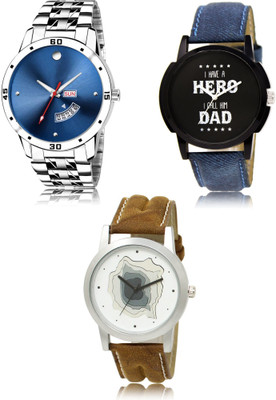 SWIFFIN New latest Designer Combo of 3 Analog Watch  - For Men