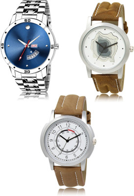 SWIFFIN New latest Designer Combo of 3 Analog Watch  - For Men