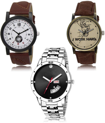 SWIFFIN New latest Designer Combo of 3 Analog Watch  - For Men