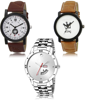 SWIFFIN New latest Designer Combo of 3 Analog Watch  - For Men