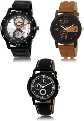 SWIFFIN New latest Designer Combo of 3 Analog Watch  - For Men