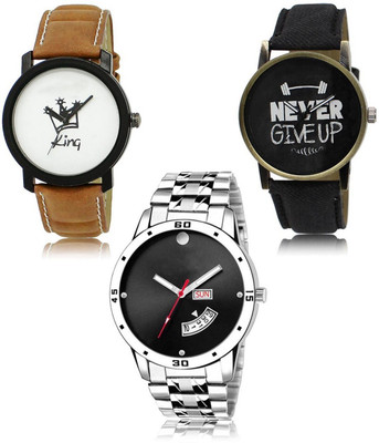 FERRIZZO New latest Designer Combo of 3 Analog Watch  - For Men
