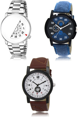 REMIXON New latest Designer Combo of 3 Analog Watch  - For Men