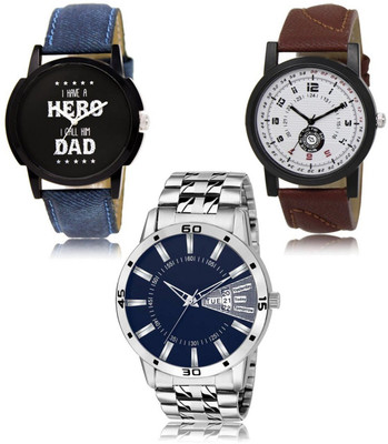 SWIFFIN New latest Designer Combo of 3 Analog Watch  - For Men