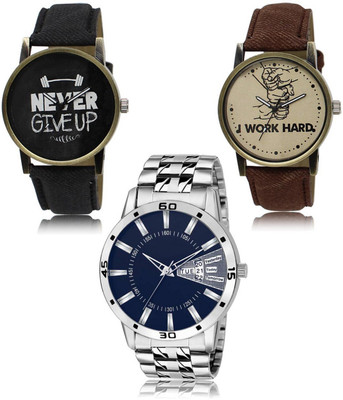 SWIFFIN New latest Designer Combo of 3 Analog Watch  - For Men