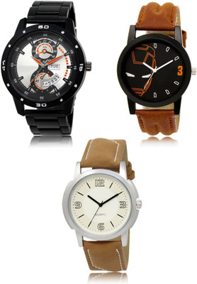 SWIFFIN New latest Designer Combo of 3 Analog Watch  - For Men