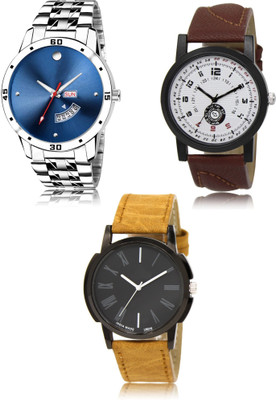 SWIFFIN New latest Designer Combo of 3 Analog Watch  - For Men