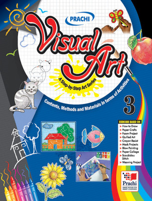 Visual Arts-3 (With Material)  - A Complete and Step-by-step Series on Drawing(English, Paperback, Ramesh 'Manu')