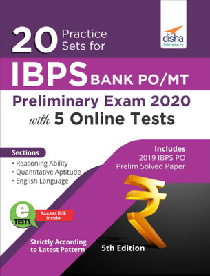 20 Practice Sets for Ibps Po/ Mt Preliminary Exam 2020 with 5 Online Tests(English, Paperback, unknown)