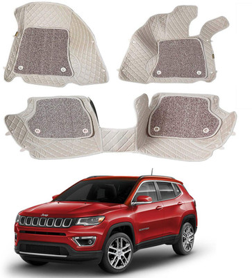 AYW Leatherite 7D Mat For  Jeep Compass(Beige)