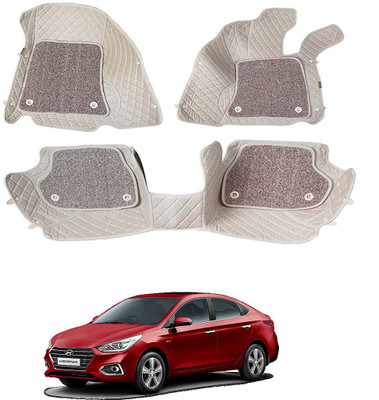 AYW Leatherite 7D Mat For  Hyundai Verna Fluidic(Beige)