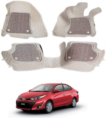 AYW Leatherite 7D Mat For  Toyota Yaris(Beige)