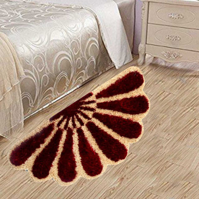 Rylie Polyester, Microfiber, Rubber Floor Mat(Brown, Medium)