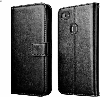 Casesily Flip Cover for Vivo V7 Plus Leather Wallet Case(Black, Cases with Holder, Pack of: 1)