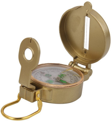 pullox Military Engineer Directional Compass North Arrow Floating Dial Metal Compass(Gold)