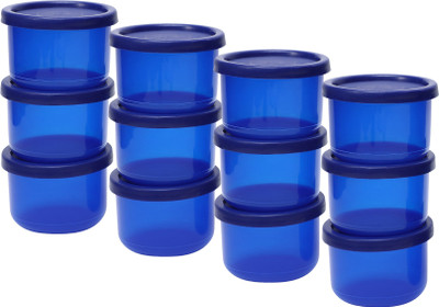 Cutting EDGE Plastic Fridge Container  - 150 ml(Pack of 12, Blue)