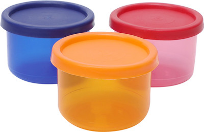 Cutting EDGE Plastic Fridge Container  - 150 ml(Pack of 3, Multicolor)