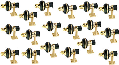 GROWNIX Black, Gold Rod Rail Bracket Metal(Pack of 18)