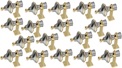 GROWNIX Silver, Gold Rod Rail Bracket Metal(Pack of 18)