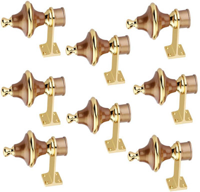 GROWNIX Gold Rod Rail Bracket Metal(Pack of 8)