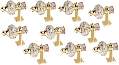 GROWNIX Multicolor Rod Rail Bracket Metal(Pack of 10)