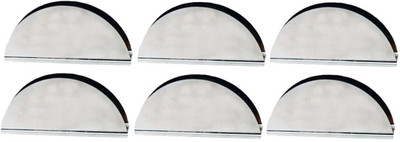 Dynore Set of 6 D Shaped Napkin holder 1 Compartments Stainless Steel Napkin Holder(Steel)