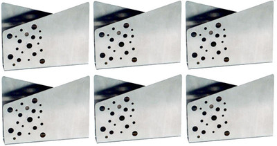 Dynore Set of 6 Rainbow napkin holder 1 Compartments Stainless Steel Napkin Holder(Steel)