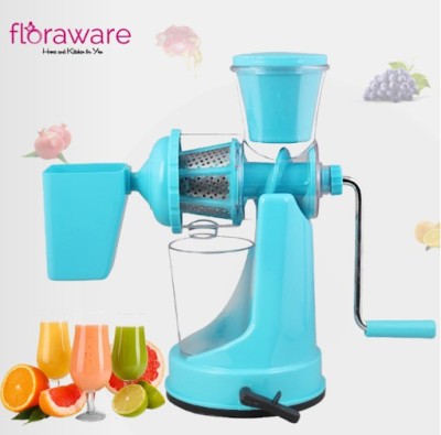 Floraware Plastic Hand Juicer Blue Coloured with Waste Collector Fruit & Vegetable(Blue Pack of 1)