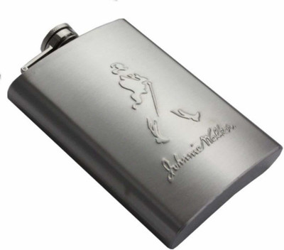 MOHAK Stainless Steel Silver Hip Flask Hip Flask(236 ml)