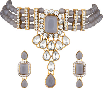 Padmavati Alloy Gold-plated Multicolor Jewellery Set(Pack of 1)