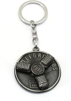 Relicon Rotating PUBG Game Backpack Bag Gamer Collectible (Design-12) Silver Metal Keychain for Car Bike Keyring Key Chain