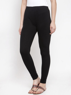 TAG-7 Churidar  Ethnic Wear Legging(Black, Solid)