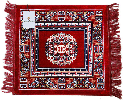 KUBER INDUSTRIES Velvet Prayer Mat(Maroon, Free)
