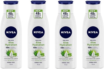 NIVEA ALOE HYDRATION 75 ML (PACK OF 4)(300 ml)