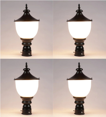 PR Prashant pr_Smarat_Milki_P04 Gate Light Outdoor Lamp(Black, White)